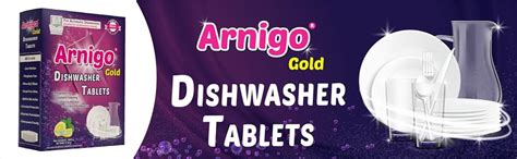 Arnigo Gold Dishwasher Tablets for Outstanding Cleaning, Contains Rinse ...