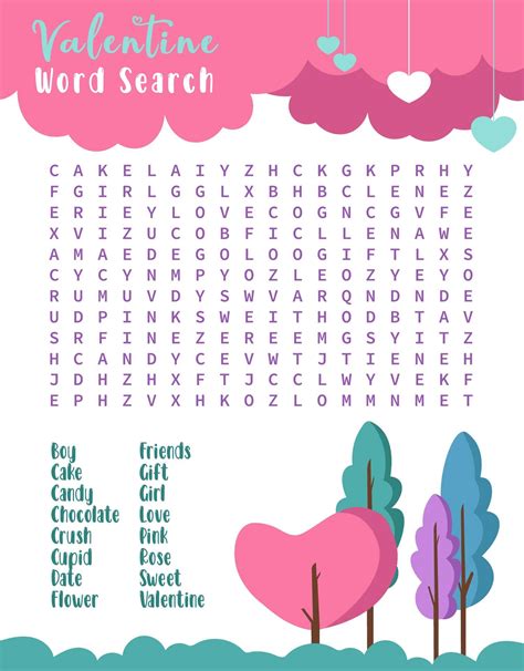 Valentine's Day Word Searches - 10 Free PDF Printables | Printablee ...