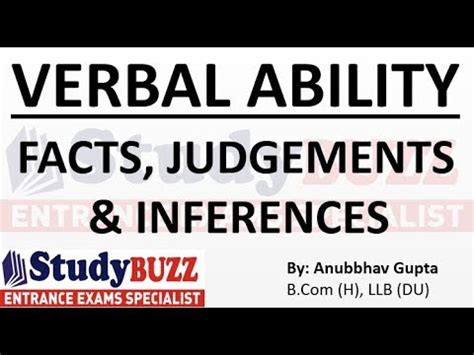 How to solve Facts, Judgement and Inferences questions? Video Lecture ...