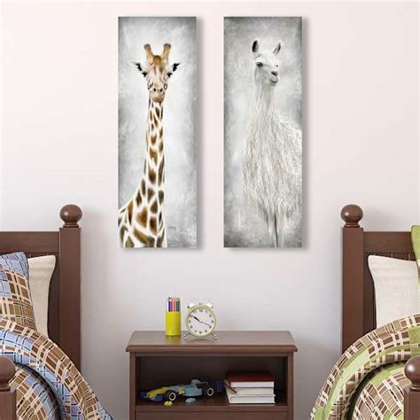 Geri The Giraffe Canvas Wall Art, 12x36