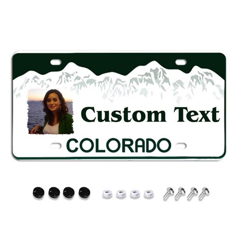 Colorado Custom License Plates, Personalized Photo & Text & Background - YeCustom