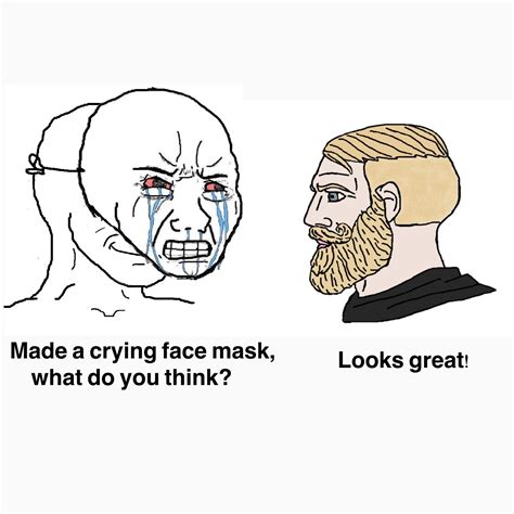 Crying Behind Mask Meme
