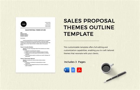 Sales Proposal Themes Outline Template in Word, PDF, Google Docs ...