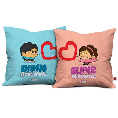 Buy Indigifts Cushion Cover with Filler|Love Square Pillow Cushion ...