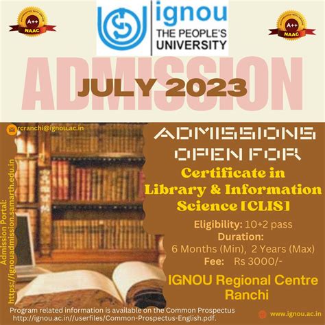 IGNOU-RC-Ranchi - About Us - Information Sharing