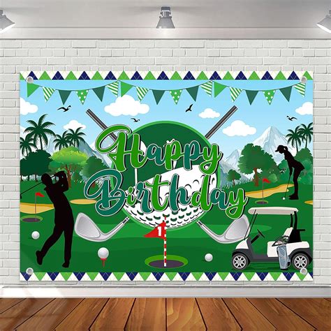 Amazon.com : Avezano Golf Birthday Backdrop Golf Happy Birthday Party ...