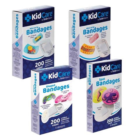 KidCare Bandage Sampler - Fun Kids Bandages for Medical Practice ...