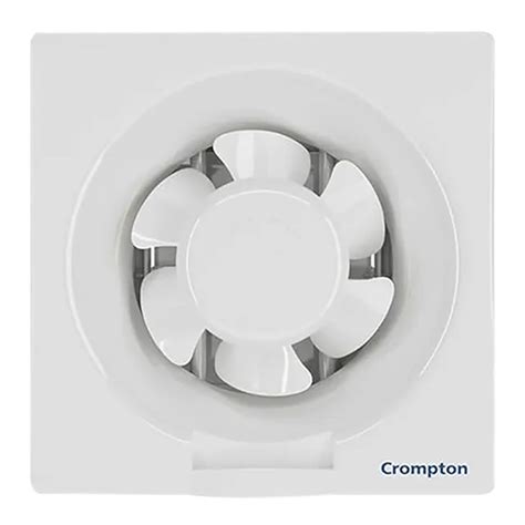 Crompton Brisk Air Plus 6 Inch 150mm Exhaust Fan (Auto Dust Protection ...