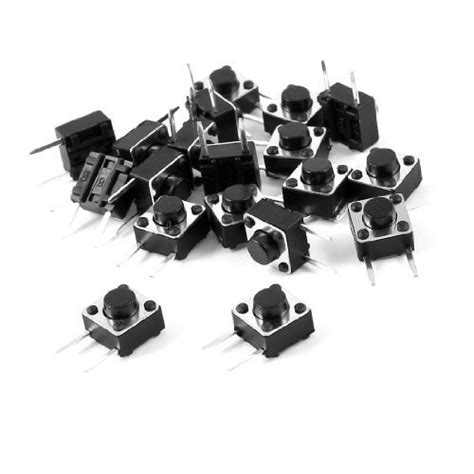 Alcoa Prime20 x DIP Through Hole Mount Momentary Tact Switch 6x6x5mm ...