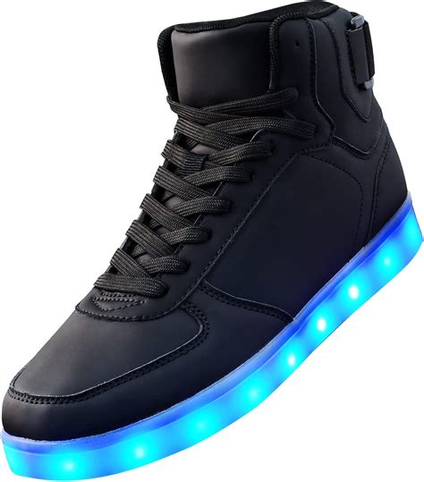 Amazon.com | DIYJTS Unisex LED Light Up Shoes, Fashion High Top LED ...