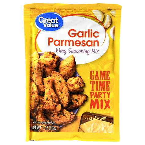 Great Value Wing Seasoning Mix, Garlic Parmesan, 1 oz - Walmart.com