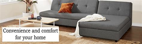 Adorn India Easy Three Seater Sofa Cum Bed (Brown and Gold) : Amazon.in ...