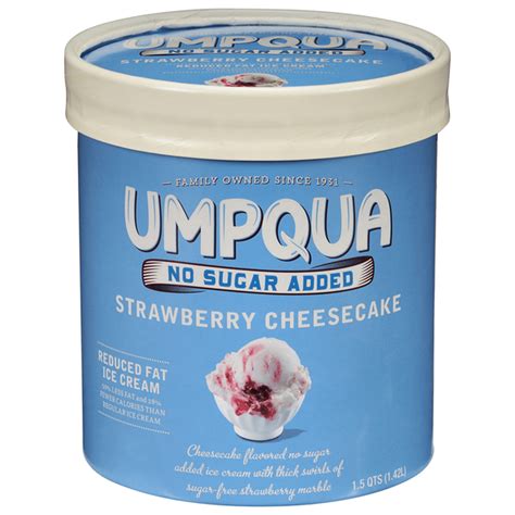 Umpqua Ice Cream, Reduced Fat, No Sugar Added, Strawberry Cheesecake (1 ...
