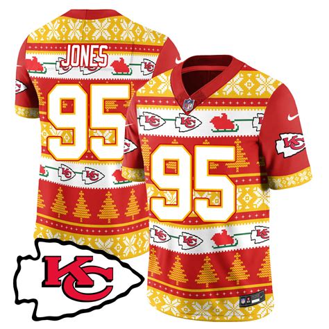Men’s Chris Jones Kansas City Chiefs 2024 Christmas Vapor Limited Red ...