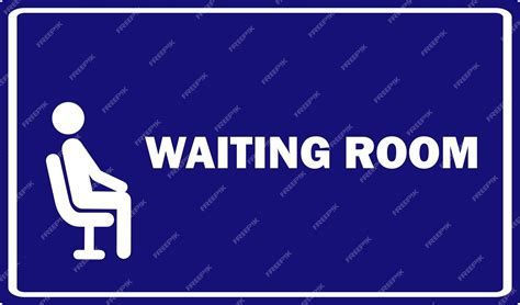 Premium Vector | Waiting symbol Waiting Area sign Blue color Waiting ...