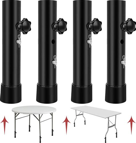 Amazon.com: 8 Pcs Table Leg Extenders for Folding Table, 2 Levels ...