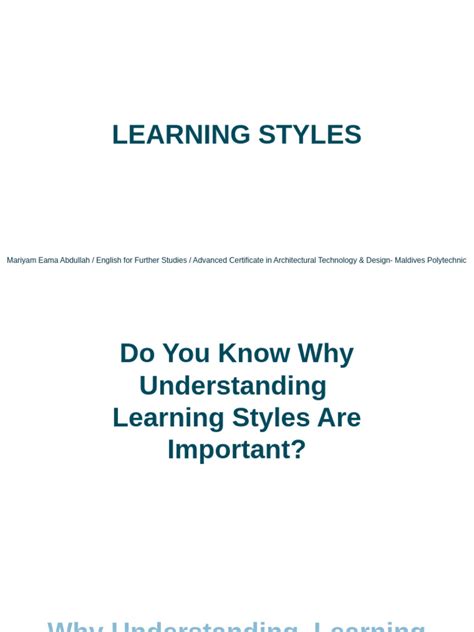 Image result for Learning Style List PDF