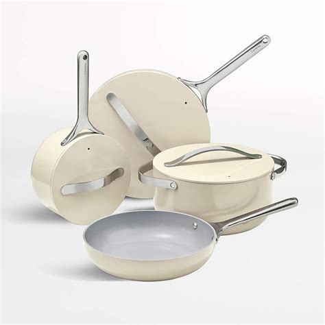Caraway Home 7-Piece Cream Non-Stick Ceramic Cookware Set + Reviews ...
