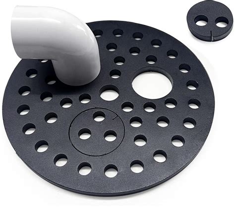 Baudelun 6-1/2 inch Drain Cover with Integrated Ports, Floor Drain with ...