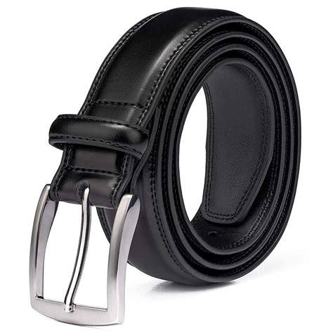 Men's Belt, Genuine Leather Dress Belts for Men with Single Prong ...