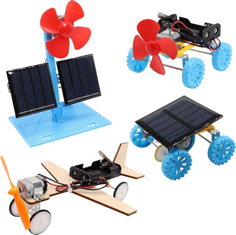 Amazon.com: 4 in 1 Solar Power & Electric Motor STEM Kits,Science ...