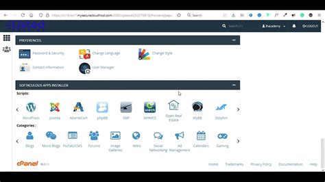 Image result for Sample cPanel