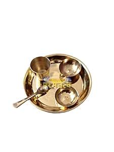 Buy PARAMTATV Brass Metal Pooja Ke Bartan for Laddu Gopal ji Small Size ...