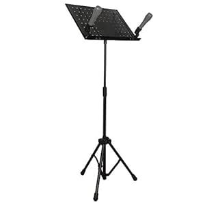 GW Adjustable Book Music Sheet Stand with 2 wireless mic holder Made in ...
