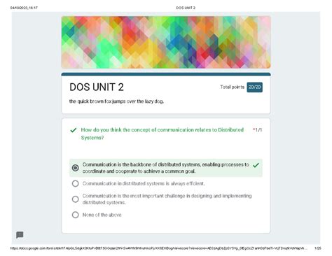 DOS UNIT 2 - Communication Fundamentals in Distributed Systems - Studocu