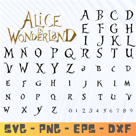 Fonts SVG, Alice in wonderland fonts, Horror Font SVG, Scrip | Inspire ...