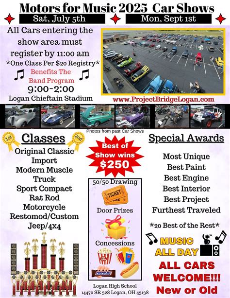 Motors For Music Car Show, Logan Chieftain Stadium 14946 OH 328 Logan ...