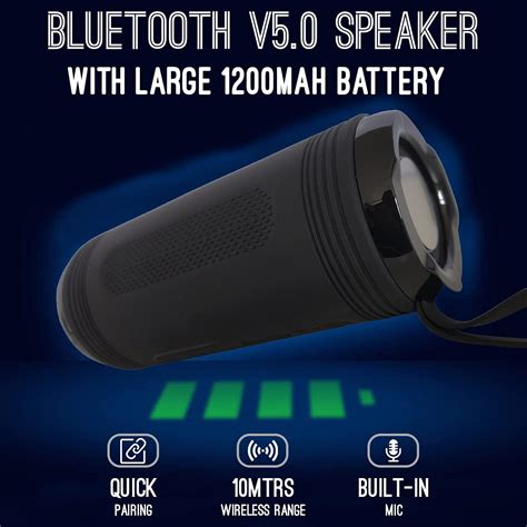 pTron Quinto Evo 8W Wireless Bluetooth 5.0 Speaker with 12Hrs Playtime ...