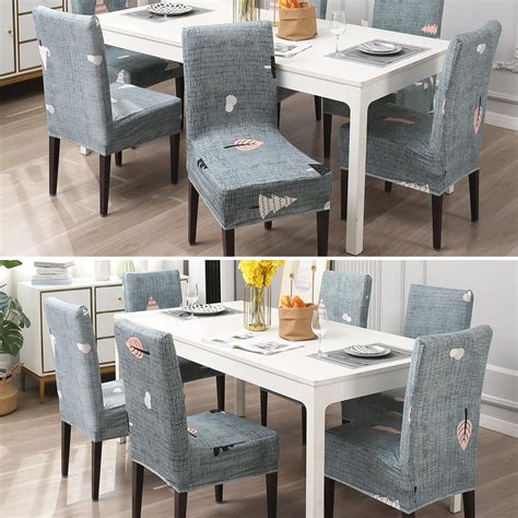 Grey Christmas Tree Print Elastic Dining Chair Covers – HOKIPO | Har ...
