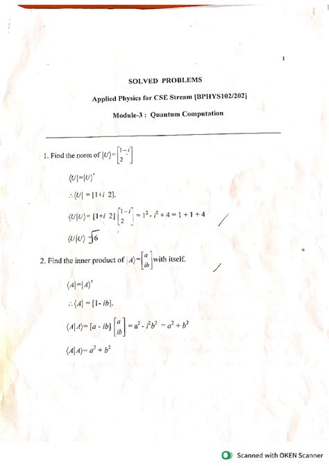PHY Numericals - 1 SOLVED PROBLEMS Applied Physics for CSE Stream ...