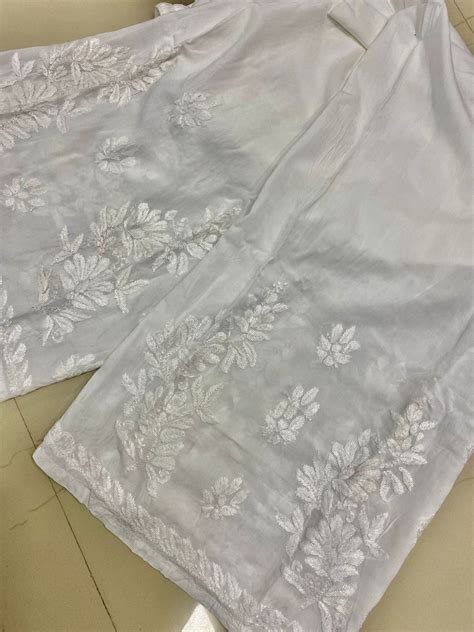Modal Palazzo with Chikankari Embroidery – Chikankarigari