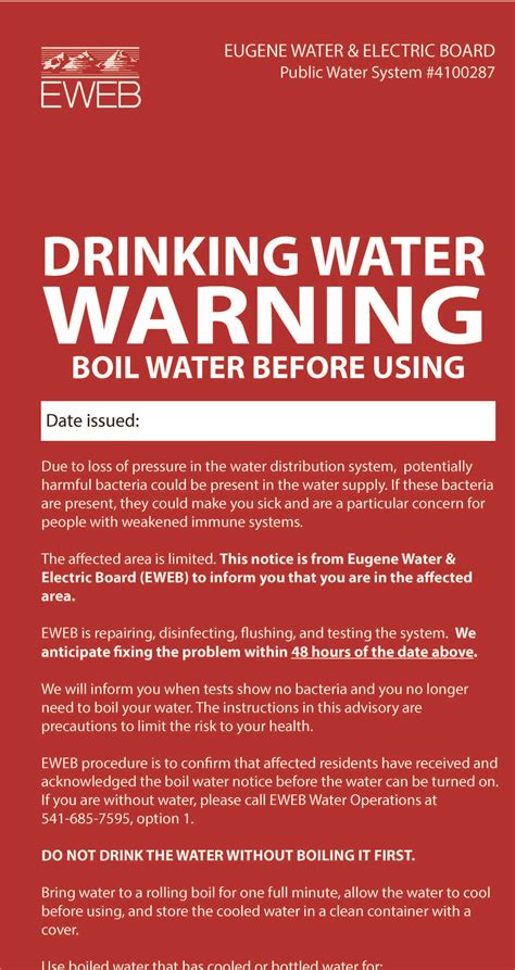 Boil-water advisories | EWEB