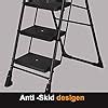 PAffy High Tensile Steel Folding Ladder with Wide Steps – 3 Steps ...