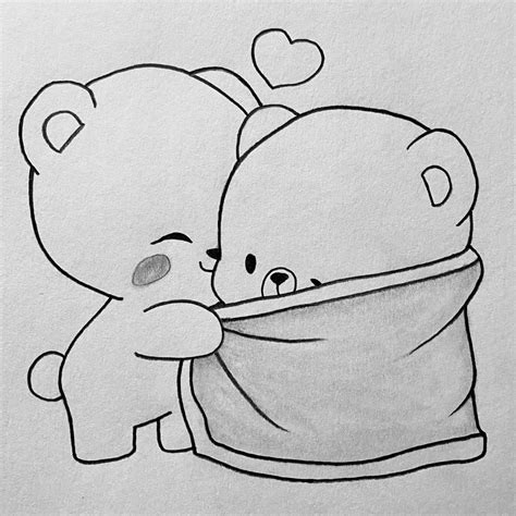 Cute couple drawing | Cute best friend drawings, Cute drawings, Easy ...