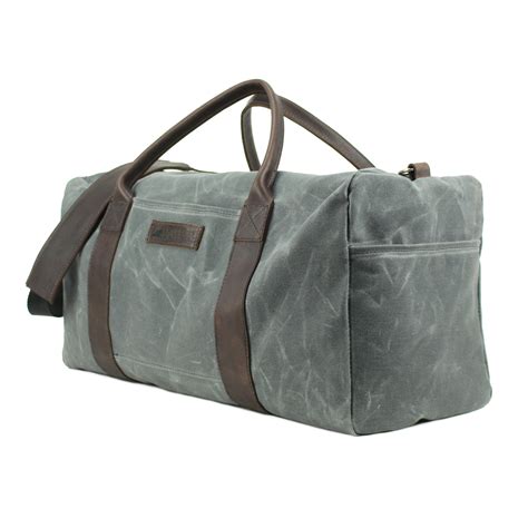 Waxed Canvas Duffle Bag - Rugged Material - Touch of Modern