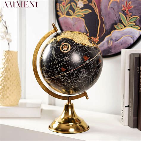 Buy The Artment Elegant Black Metal Globe for Table Decor Online