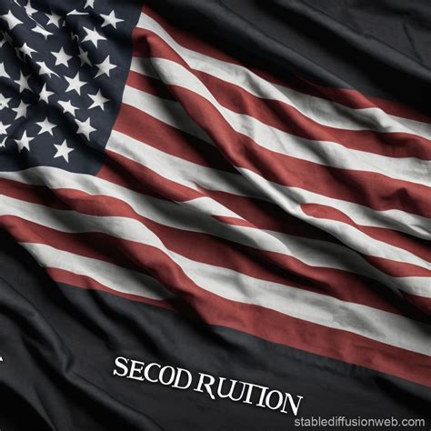 Flag with SECOND AMERICAN REVOLUTION Text | Stable Diffusion Online