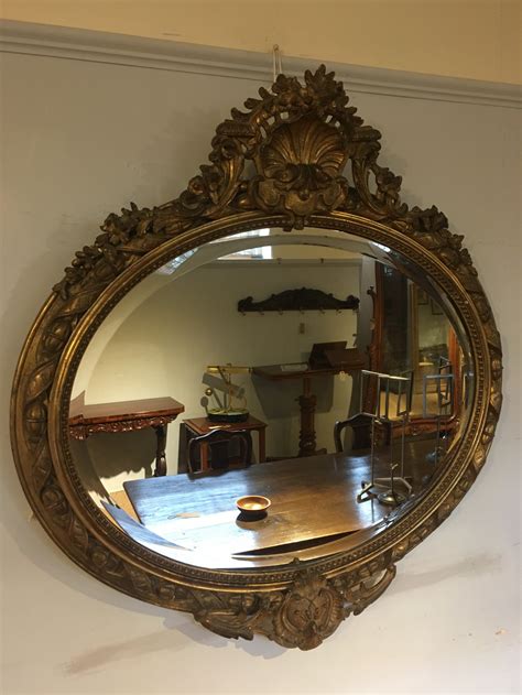 Antique Oval Gilt Mirror