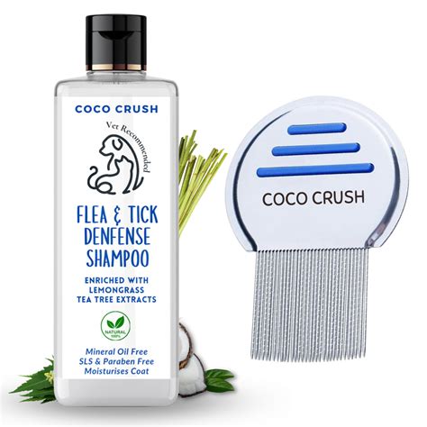 Flea & Tick Defence Kit: Organic Shampoo & Stainless Steel Grooming Co ...