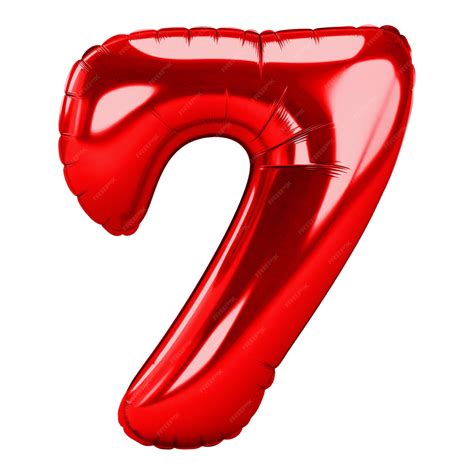 Number seven png green 3d balloon transparent background | Premium Photo