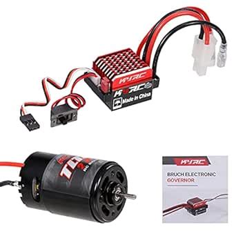 F FABOBJECTS® 550 29T Brushed Motor with 60A/360A ESC Brushed Electric ...