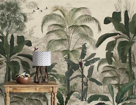 Coastal Bliss: Custom Tropical Theme Wallpaper at Material Depot in ...