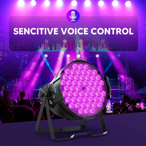 Buy BETOPPER DJ Lights DMX Sound Activated, 54 x 3W LED Par Lights RGB ...