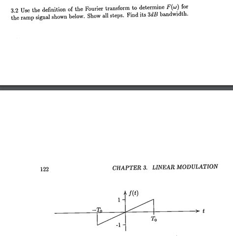 Solved 3.2 Use the definition of the Fourier transform to | Chegg.com