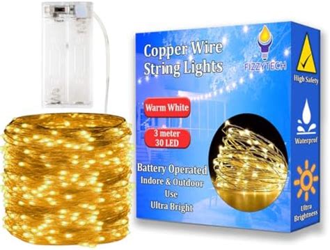 Buy Quace Copper String Led Light 10M 100 LED Battery Powered Wire ...