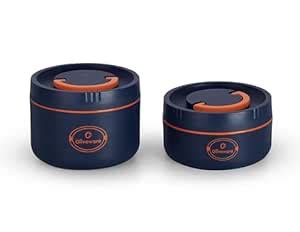 Buy oliveware Double-Wall Steel Containers | Set of 2 (420ml & 620ml ...
